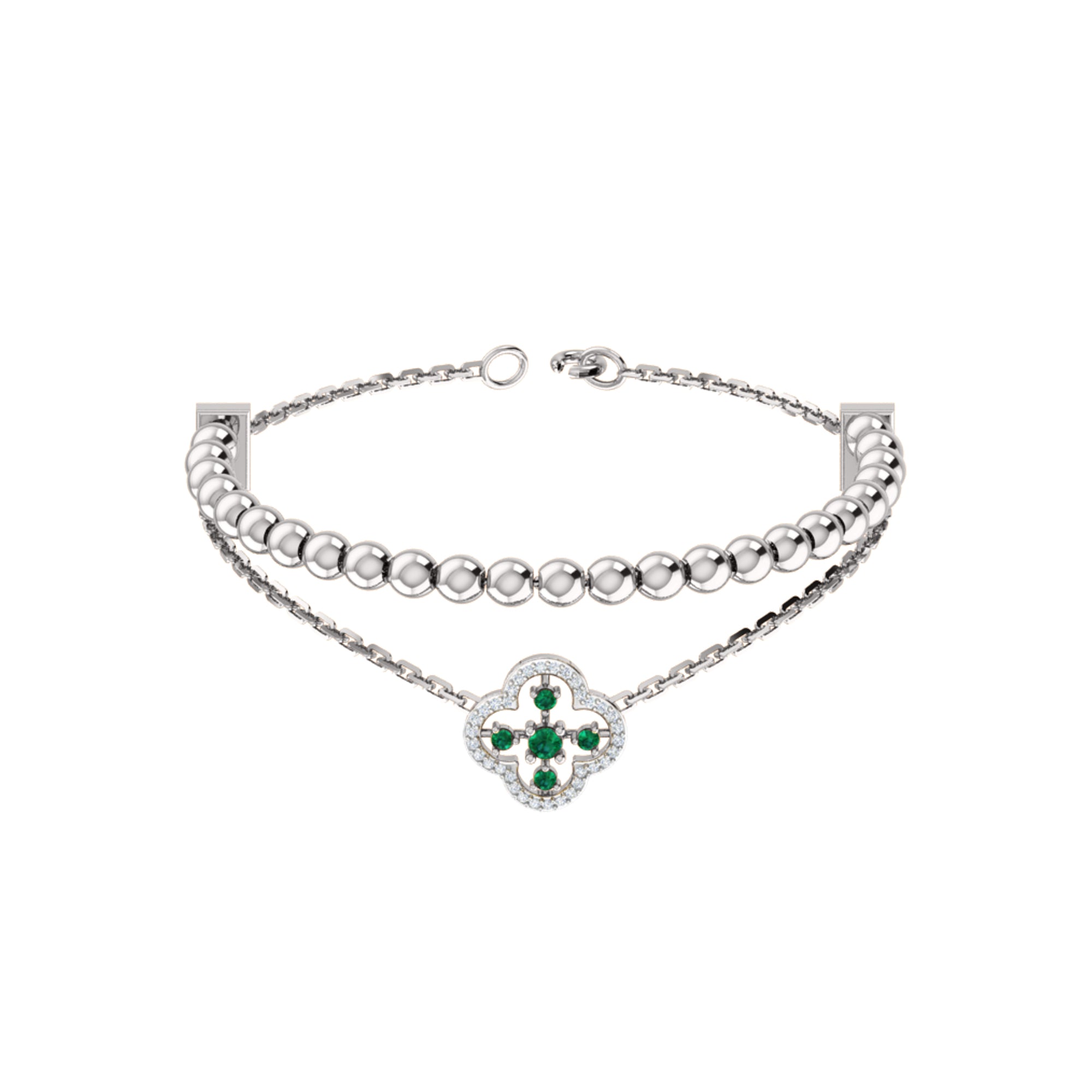 RKC Damen-Armband aus 925er-Sterlingsilber mit 0,39 Karat Moissanit, 14 Karat Gelbgold vergoldet, Gewicht 11,50 g