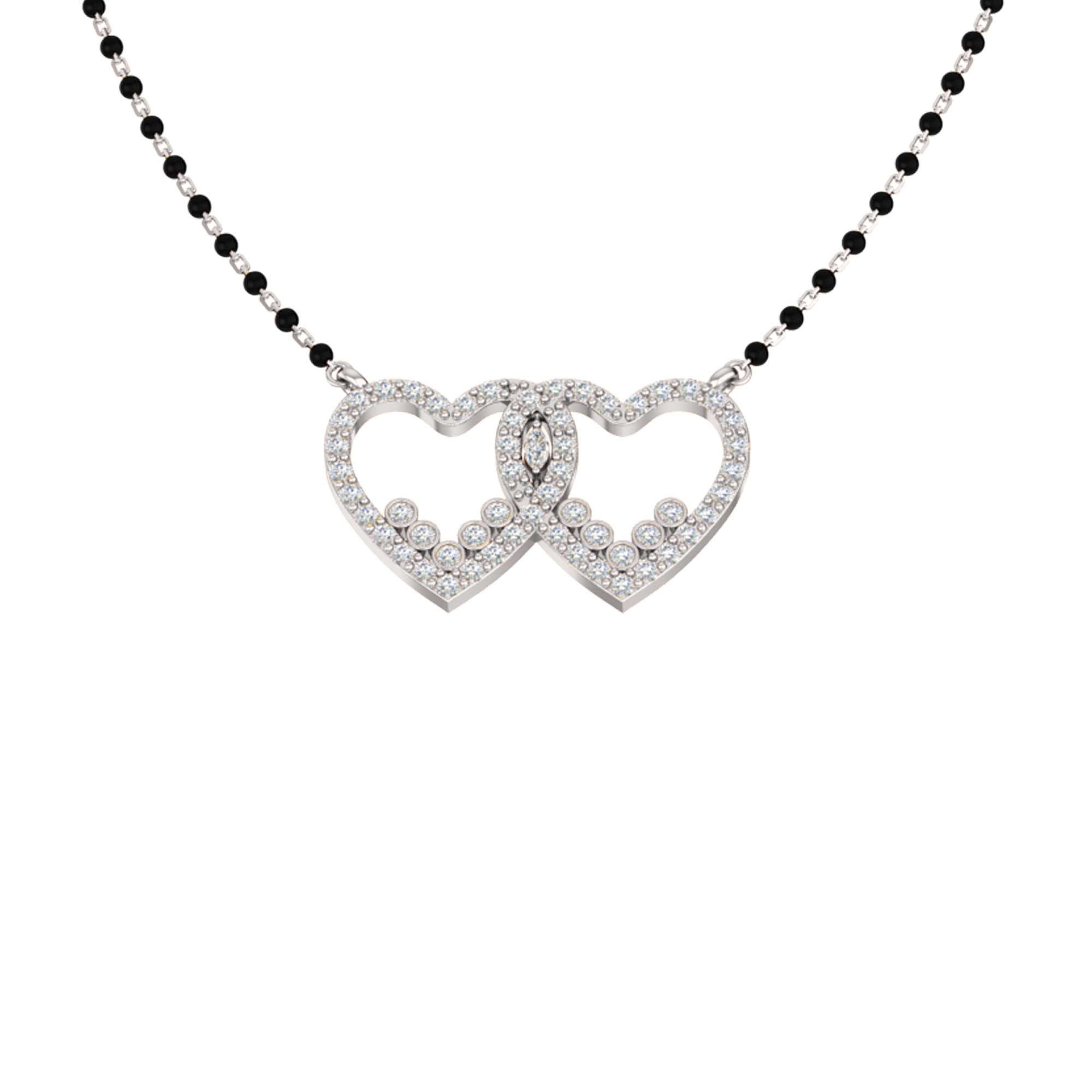 RKC Moissanite da 1,78 ct da donna Mangalsutra in argento 925 placcato in oro giallo 14k Peso del prodotto 6,00 g Altezza 20,00 mm