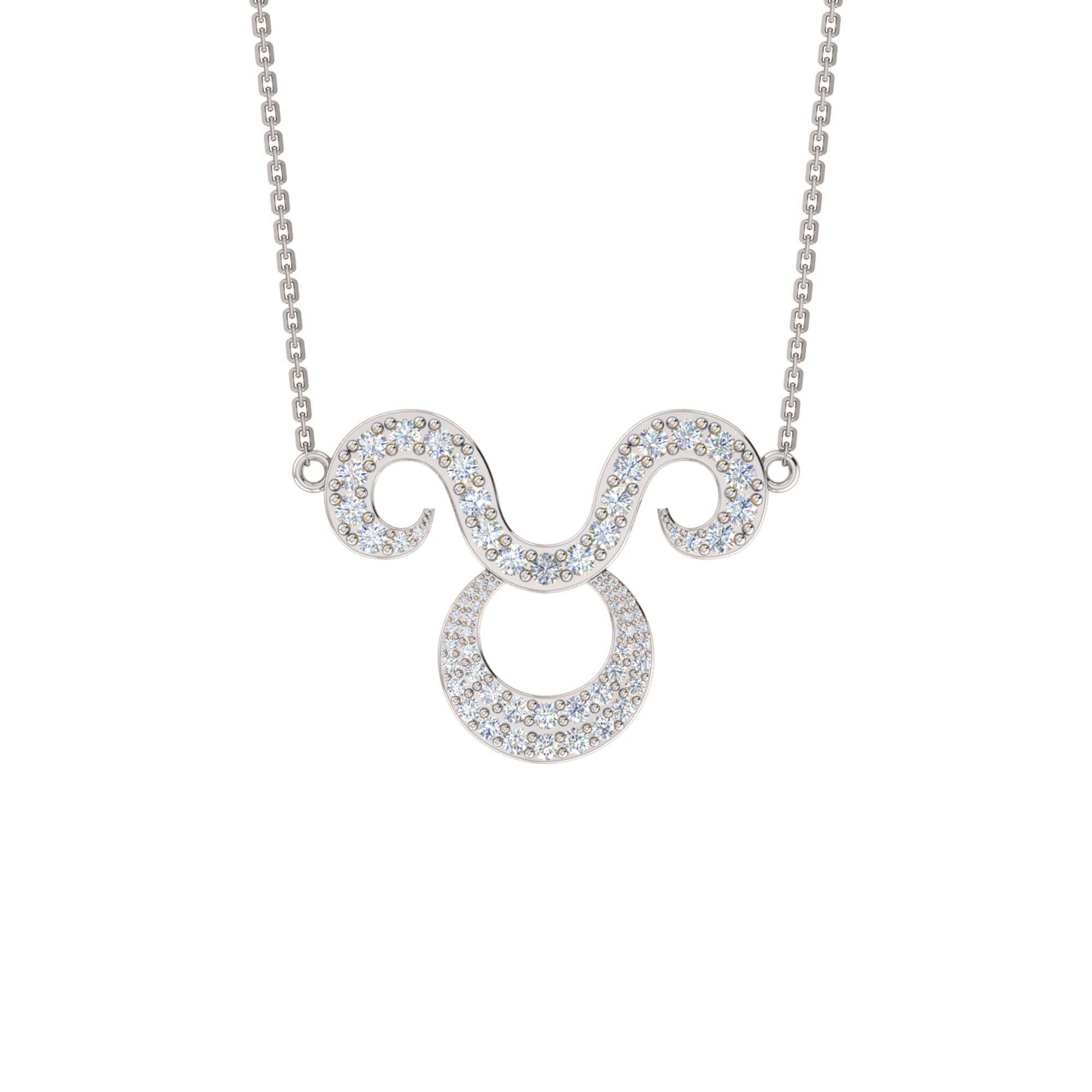 RKC 1,60 ct Moissanit Charming Aries Halskette Set 925 Silber 14 Karat Gelbgold plattiert Gewicht 5,00 g Höhe 25,40 mm