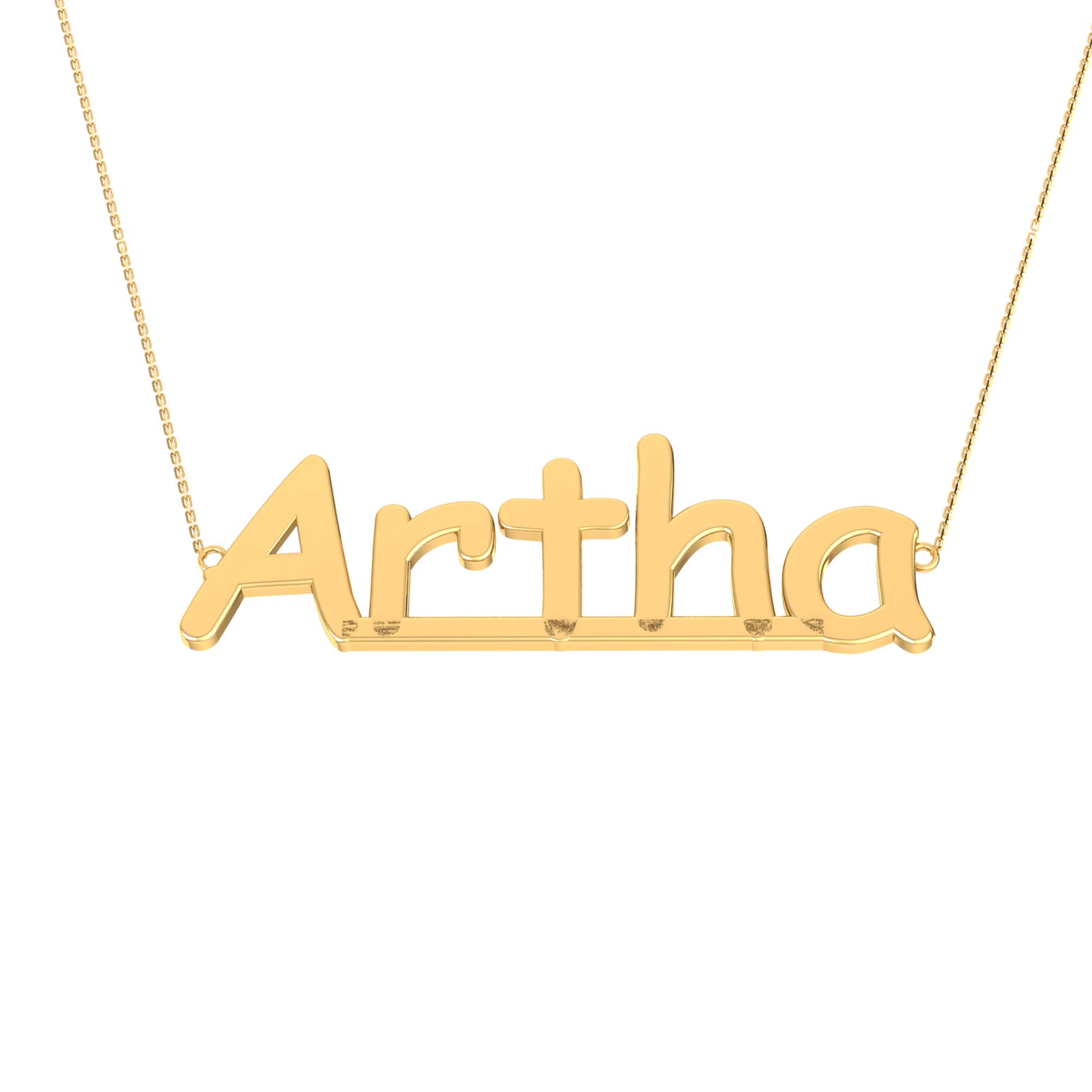 RKC Initial Customized Name Pendant 14k Yellow Gold Plated 925 Silver