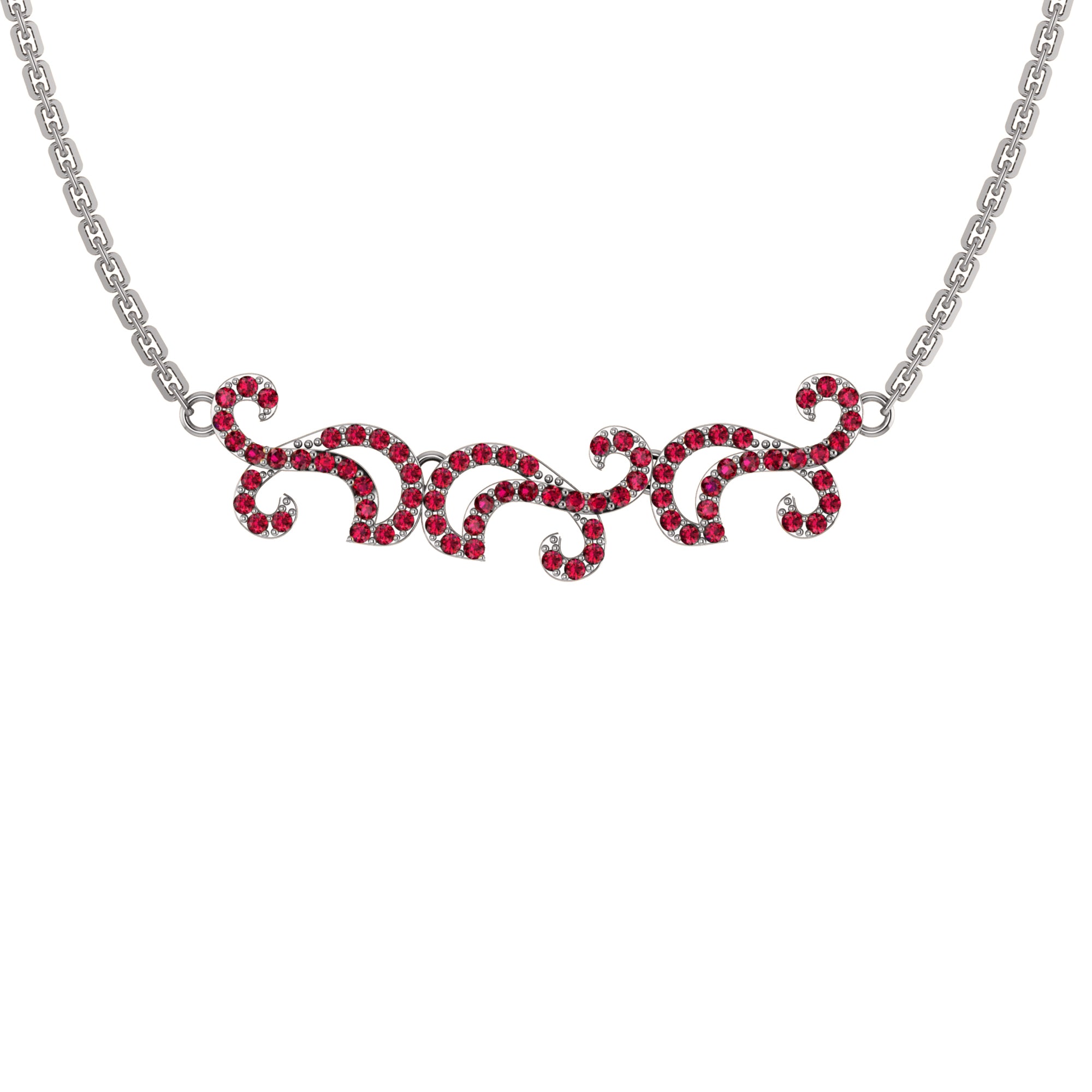 Collana affascinante con moissanite RKC 1.1 CT Argento 925 placcato oro rosa 14k Peso del prodotto 5,50 GM Altezza 11,00 MM