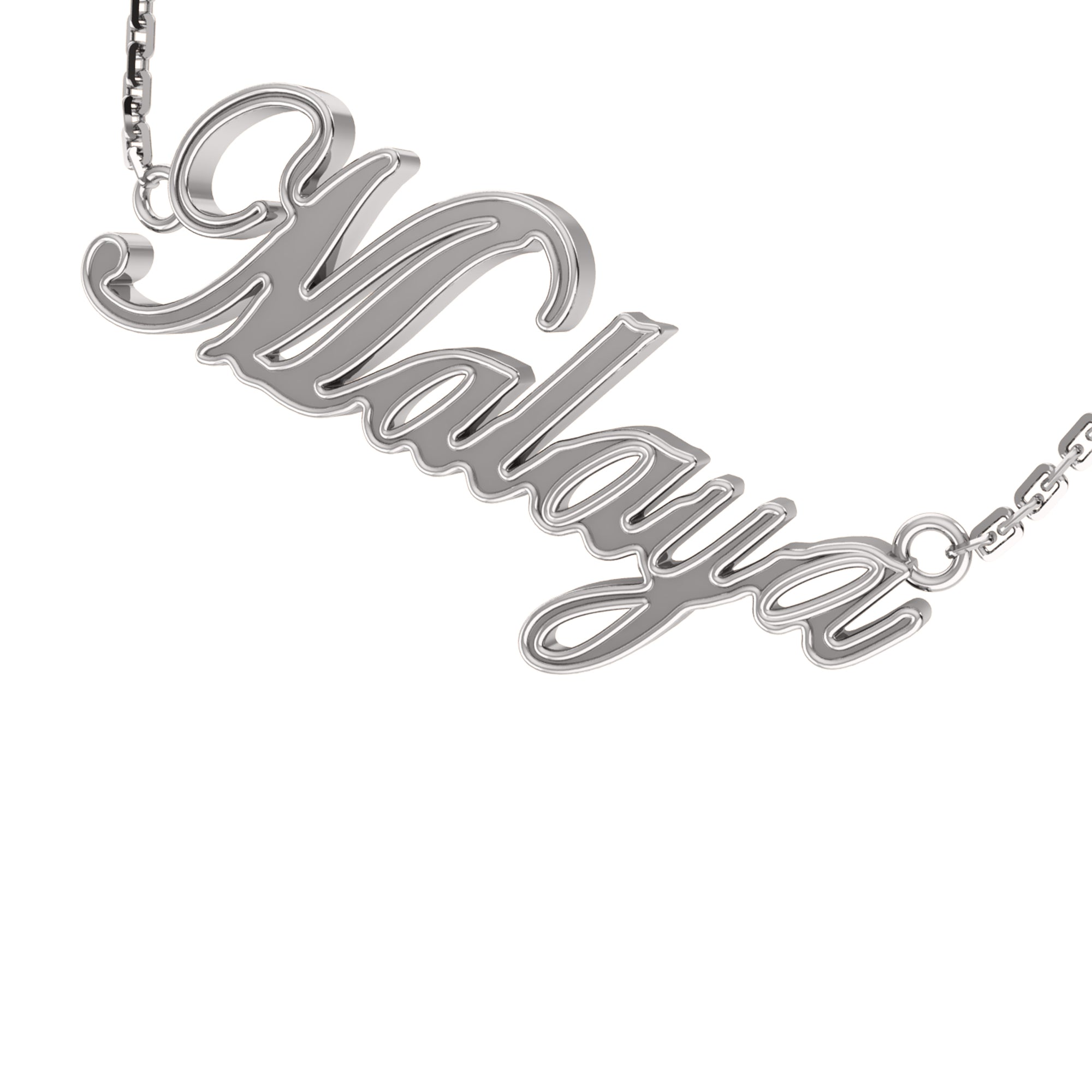 RKC Namens-Anhänger-Halskette, 925er Silberschmuck, 14 Karat Rosévergoldung, Produktgewicht: 5,00 GM, Höhe: 15,50 mm