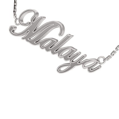 RKC Namens-Anhänger-Halskette, 925er Silberschmuck, 14 Karat Rosévergoldung, Produktgewicht: 5,00 GM, Höhe: 15,50 mm