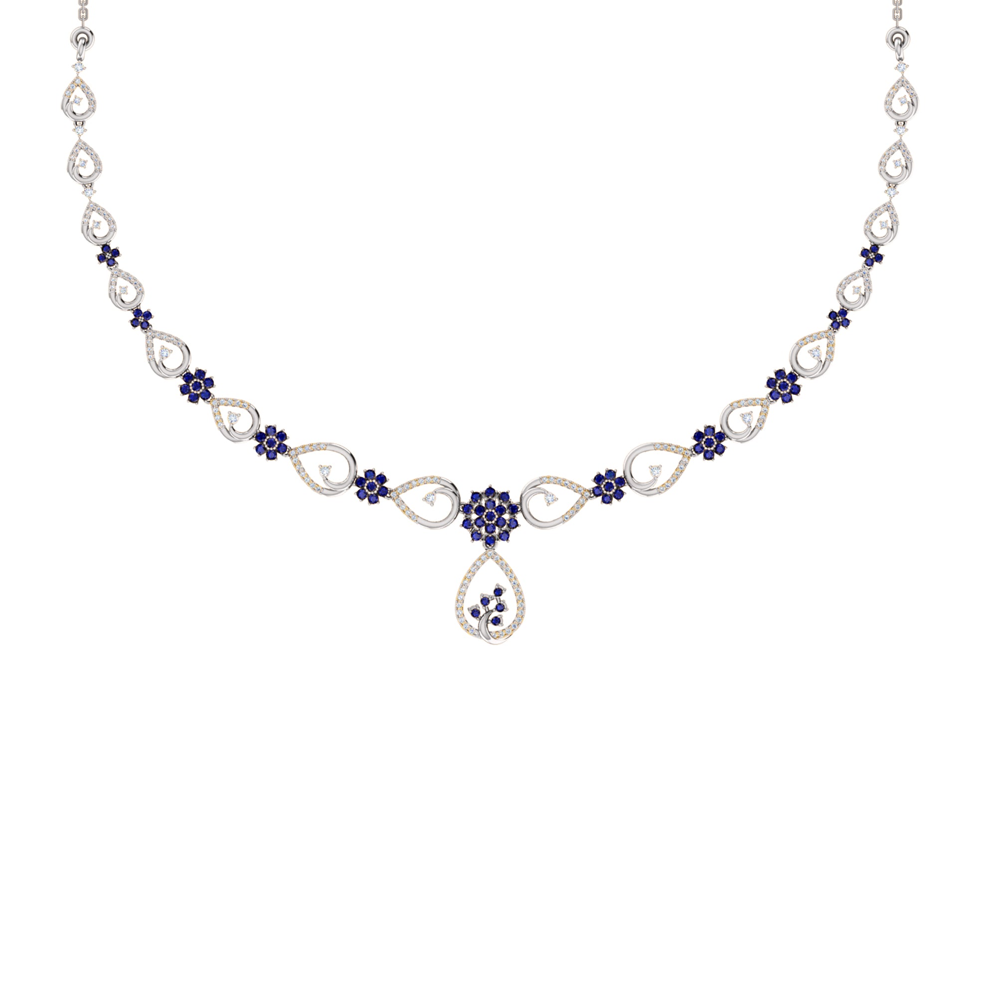 Collana affascinante con moissanite RKC 2.7 CT Argento 925 placcato oro rosa 14k Peso del prodotto 13,00 GM