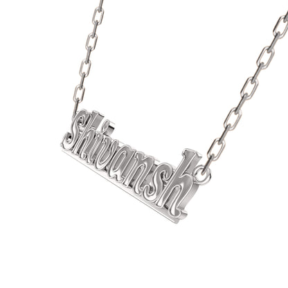 RKC Personalisieren Sie den Namensanhänger aus 925er Silberschmuck, 14 Karat Roségold vergoldet, Gewicht 3,50 g, Höhe 9 mm