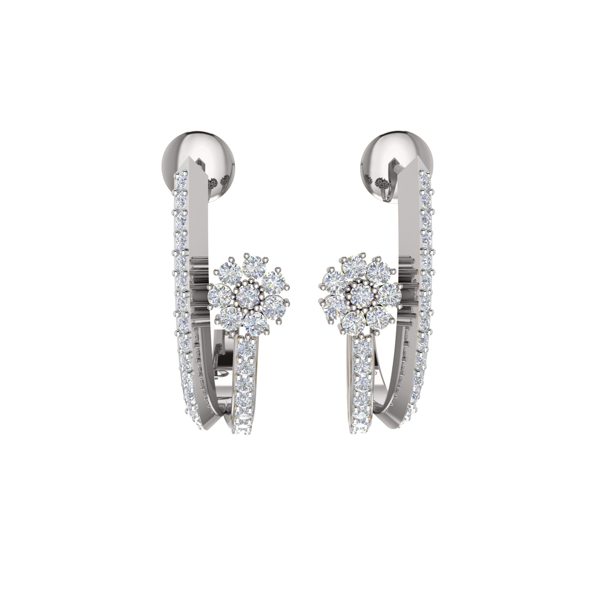 RKC 925 Sterling Silber Hoops & Huggies Ohrring Damenohrring 14 Karat Gelbgold über 3,20 WT, Höhe 20,00 mm