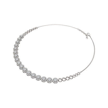 RKC 3,8 CT Moissanit Charming Halskette 925 Silber 14k Roségold vergoldet Produktgewicht 12,00 GM