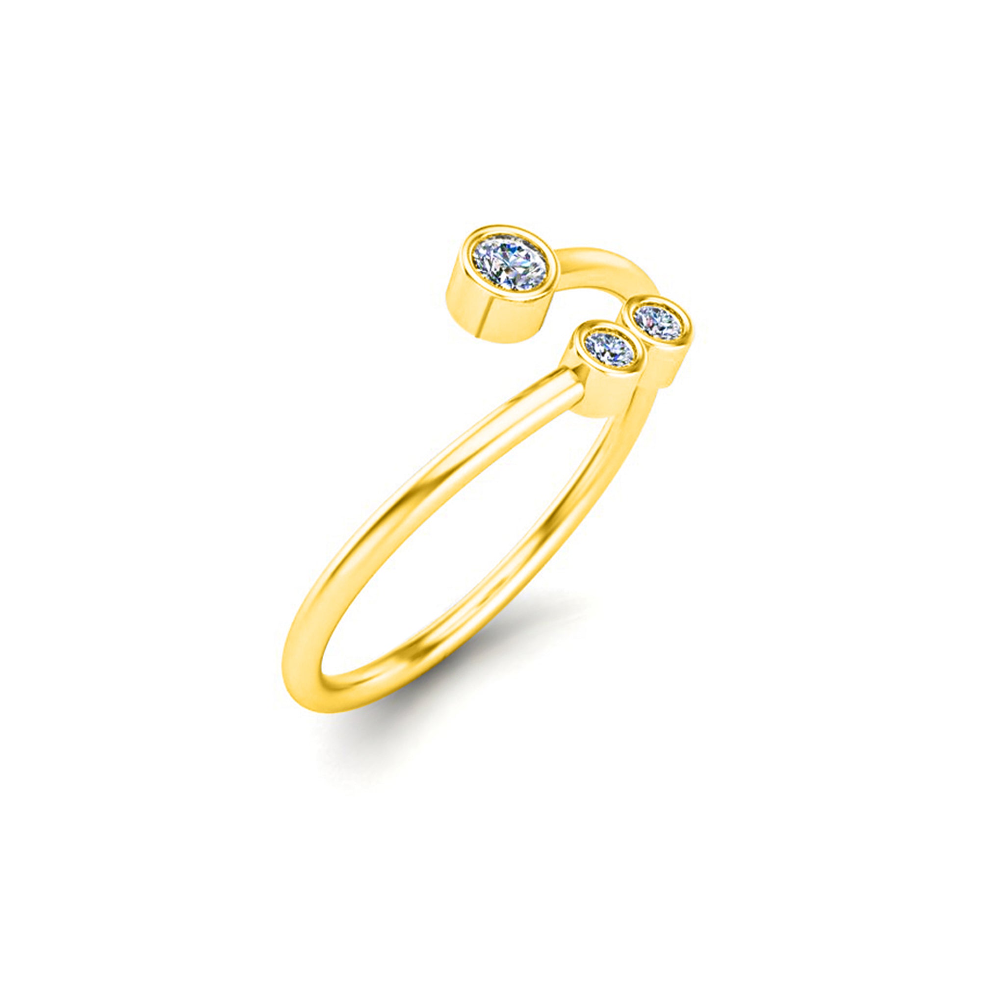 RKC 925 Argento Moissanite Fascia aperta per la sua promessa Anello bypass Fascia placcata oro rosa 14 carati Peso 1,6 g