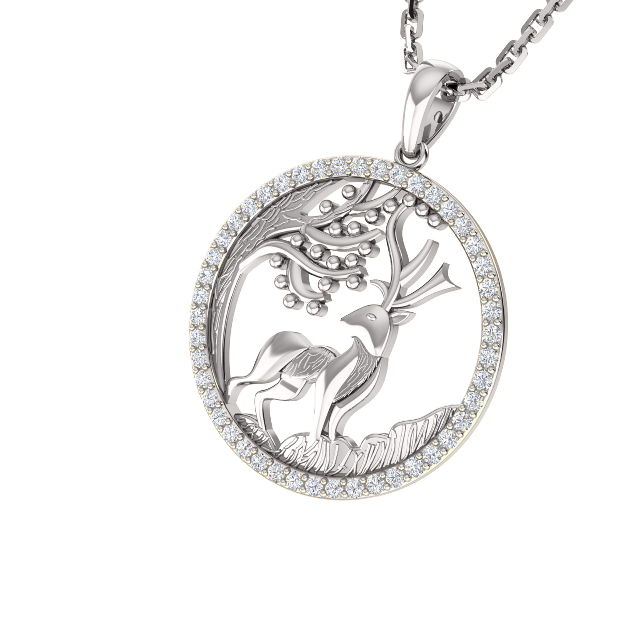 RKC 0,30 Karat Moissanit-Charm-Anhänger, 925er Silberschmuck, 14 Karat Roségold vergoldet, Gewicht 4,50 g, Höhe 19 mm