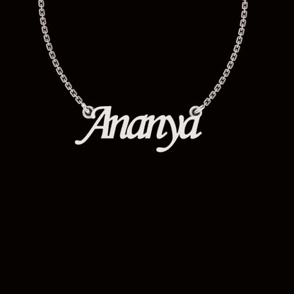RKC Custom Name Pendant 925 Sterling Silver 14K Yellow Gold Plated Wt 3.20GM Height 11.20 MM