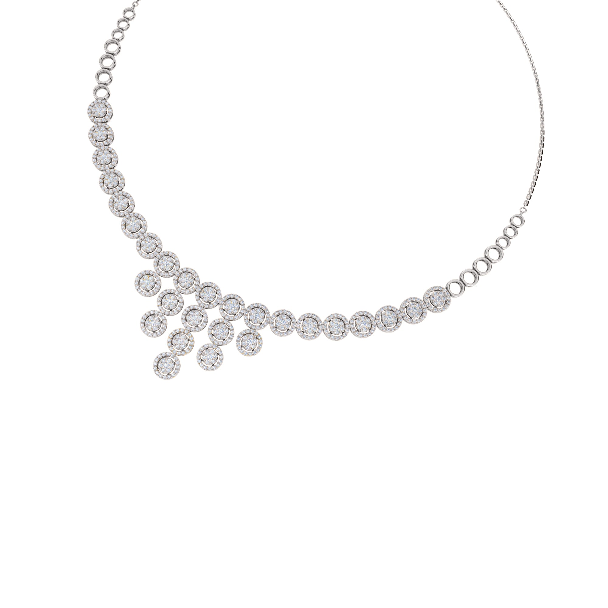 RKC 5,4 CT Moissanit Charmante Halskette 925 Silber 14 Karat Gelbgold vergoldet Produktgewicht 17,00 GM