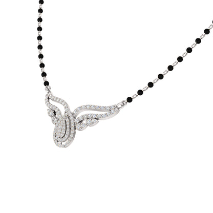RKC Moissanite da 1 ct da donna Mangalsutra in argento 925 placcato in oro rosa 14k Peso del prodotto 5,50 g Altezza 19,50 mm