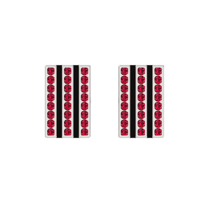 RKC-Moissanit-Manschettenknöpfe und Brosche aus 925er-Sterlingsilber, 14-karätig rosévergoldet, Produktgewicht: 3,20 g