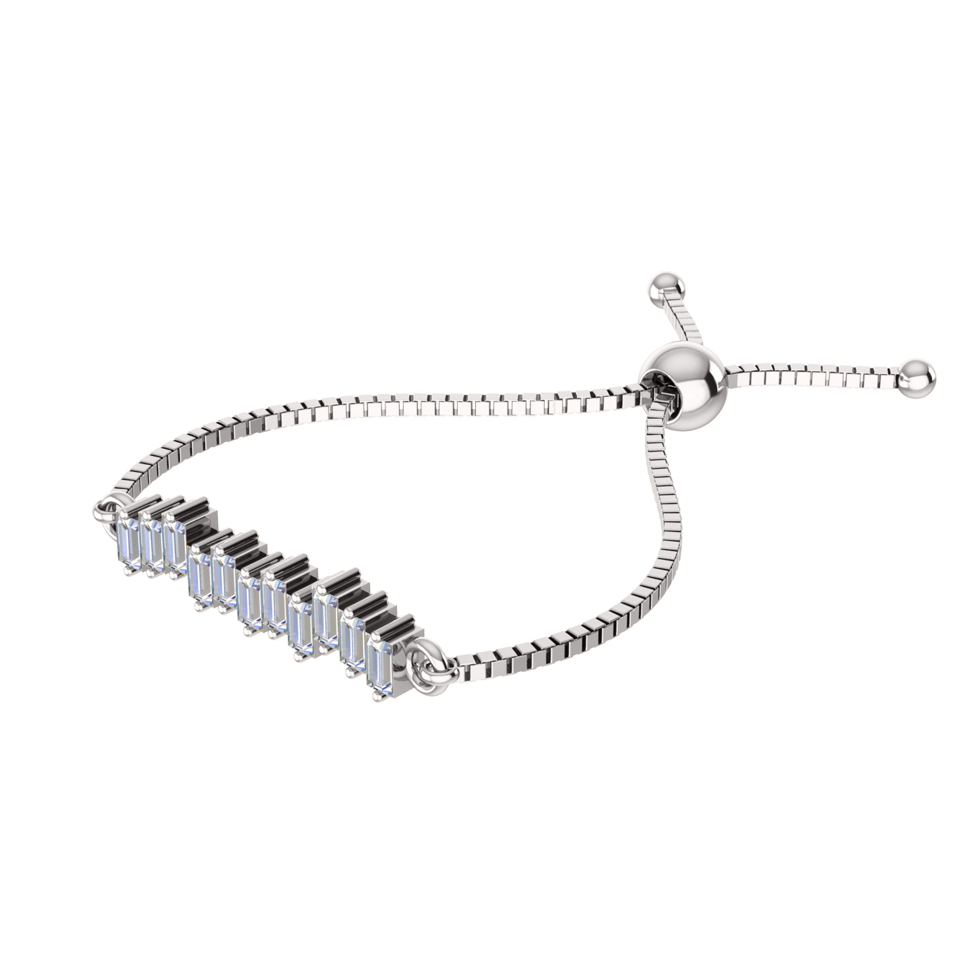 RKC-Moissanit-Charm-Geschenk-Bolo-Armband, 14 Karat rosévergoldet, Gewicht 3 g