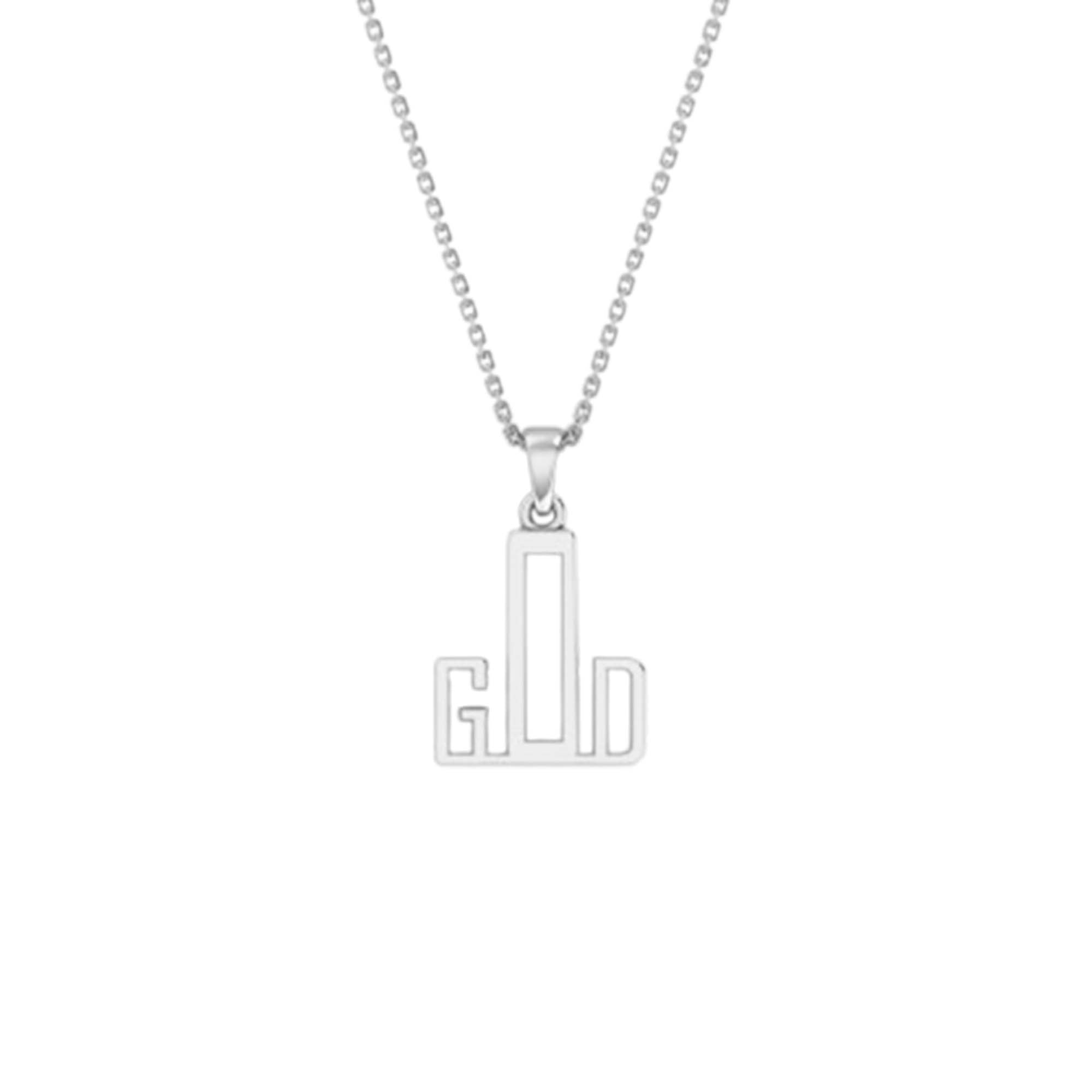 RKC GOD Initial Name 14k Yellow/Rose/White Gold Plated Pendant Necklace Weight 3.5 Gm And Length 22mm