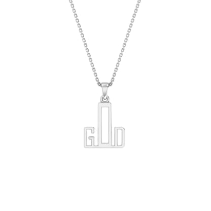 RKC GOD Initial Name 14k Yellow/Rose/White Gold Plated Pendant Necklace Weight 3.5 Gm And Length 22mm