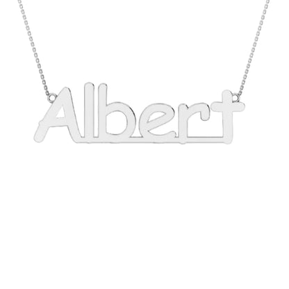 RKC Customize Initial Name Pendant Necklace 14k Yellow Gold Plated Weight 4.5 gm