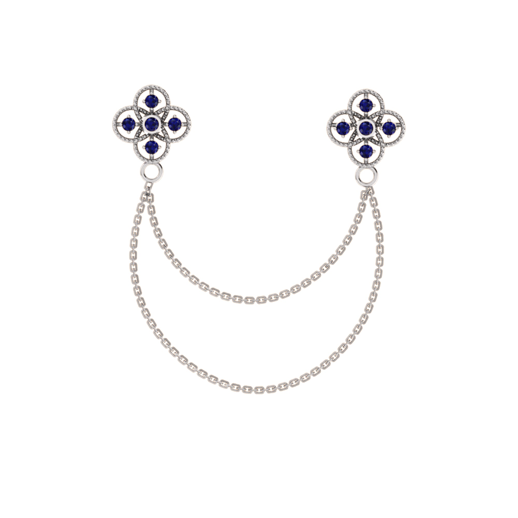 Spilla RKC Moissanite in argento sterling 925 placcata in oro rosa 14 carati Peso del prodotto 3,80 GM Altezza 17,40 MM