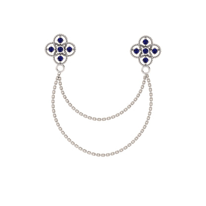 Spilla RKC Moissanite in argento sterling 925 placcata in oro rosa 14 carati Peso del prodotto 3,80 GM Altezza 17,40 MM