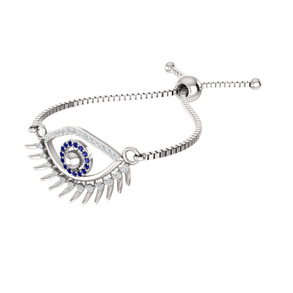 Bracciale da donna con pietre preziose multiple in argento sterling 925 RKC da 0,14 ct, placcato in oro giallo 14 carati, peso 3,80 GM, altezza 10,00 mm