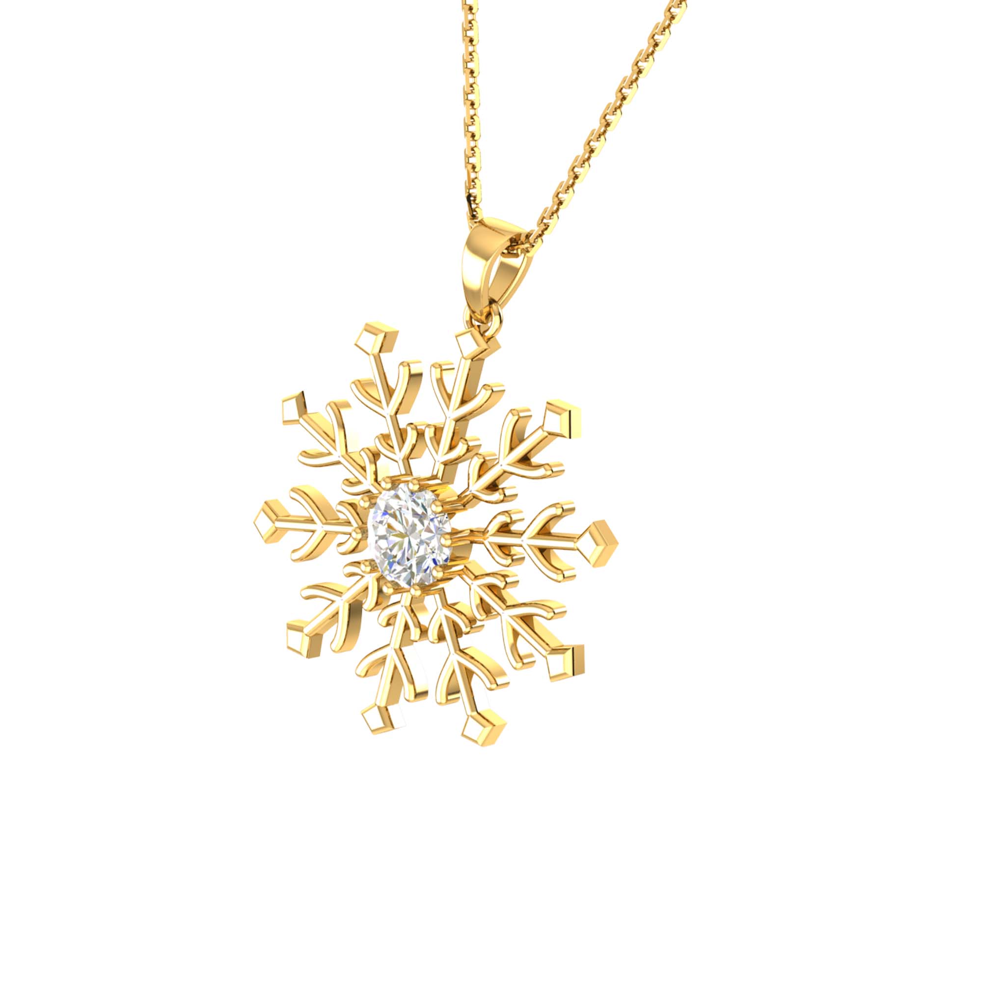 RKC Made With 14K Gold Plated Flower Shape Pendant Necklace For Her Product Weight 5 gm