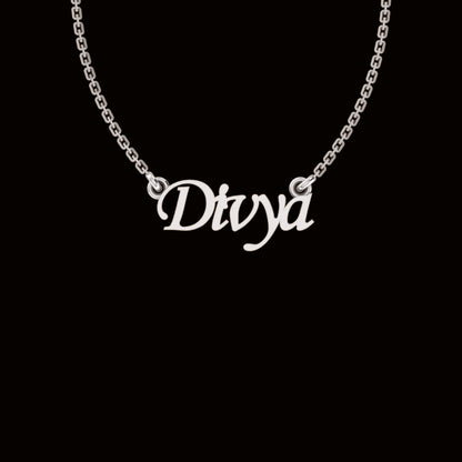 RKC Custom Name Pendant 925 Sterling Silver 14K Rose Gold Plated Wt 2.80GM Height 10.20 MM