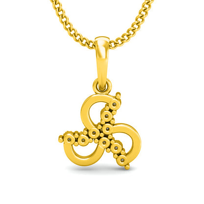 RKC Blumenförmiger 0,09 Karat Moissanit-Jubiläumsgeschenk-Anhänger, 14 Karat Gelbgold vergoldet, Gewicht 2,7 g, Höhe 14,5 mm