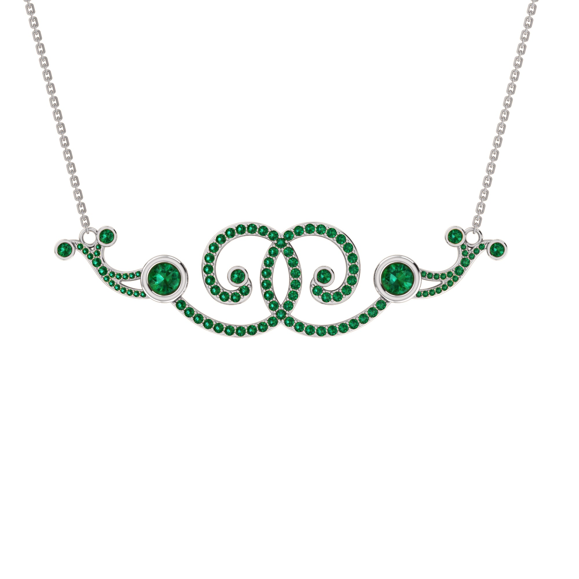 RKC 2,6 CT Moissanit Charm Halskette 925 Silber 14k Roségold vergoldet Produktgewicht 9,00 GM Höhe 18,00 MM