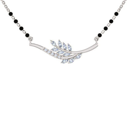 RKC 1 CT Moissanite Women Mangalsutra 925 Silver 14k Rose gold Plated Product Weight 3.80 GM Height 11.50 MM