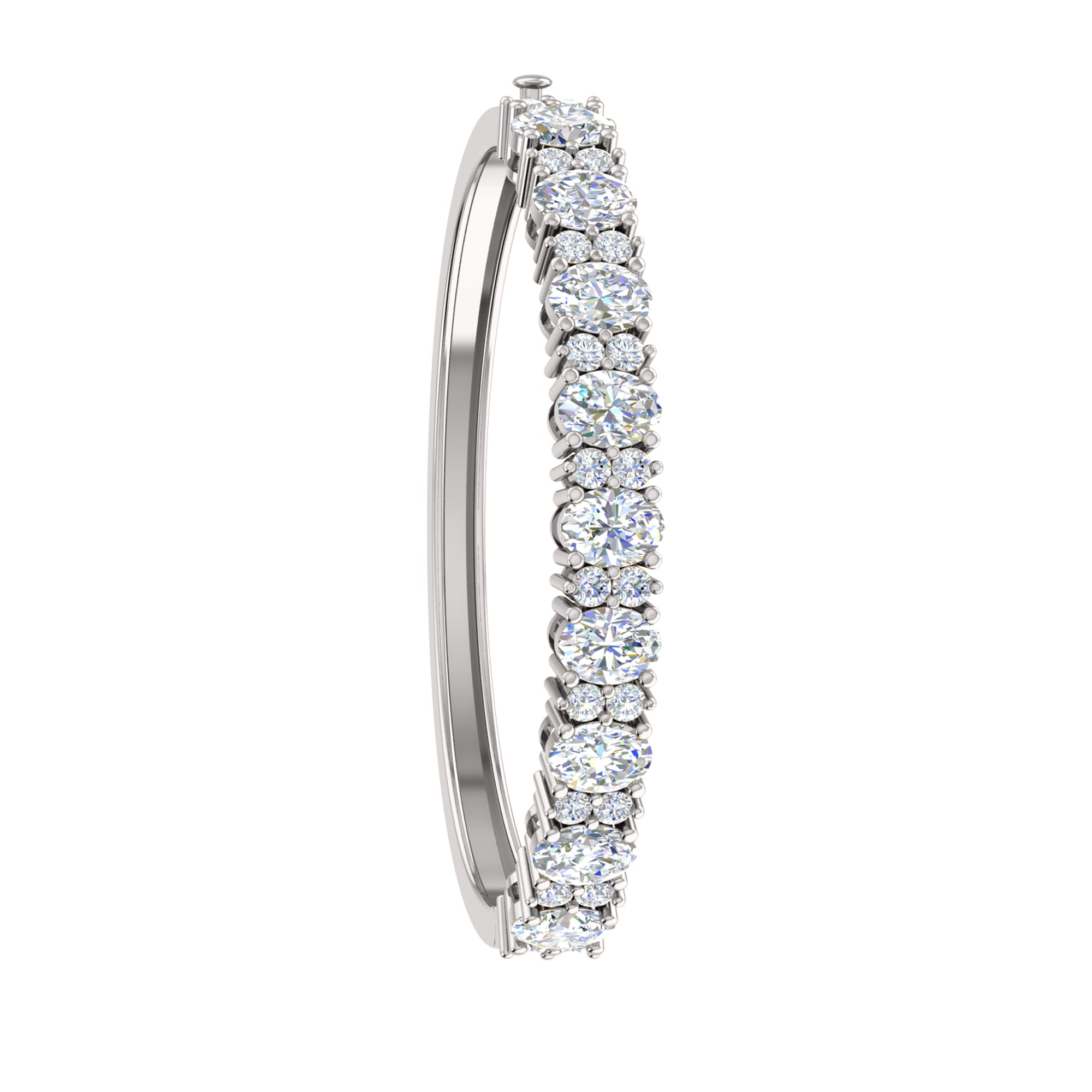 Bracciale rigido da donna in argento sterling 925 RKC da 13,25 CT, oro giallo 14 carati, peso 18,00 GM, altezza 46,00 MM