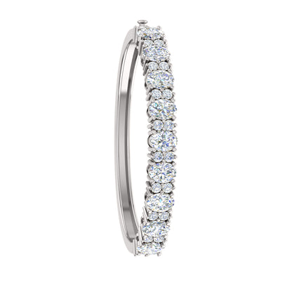 Bracciale rigido da donna in argento sterling 925 RKC da 13,25 CT, oro giallo 14 carati, peso 18,00 GM, altezza 46,00 MM