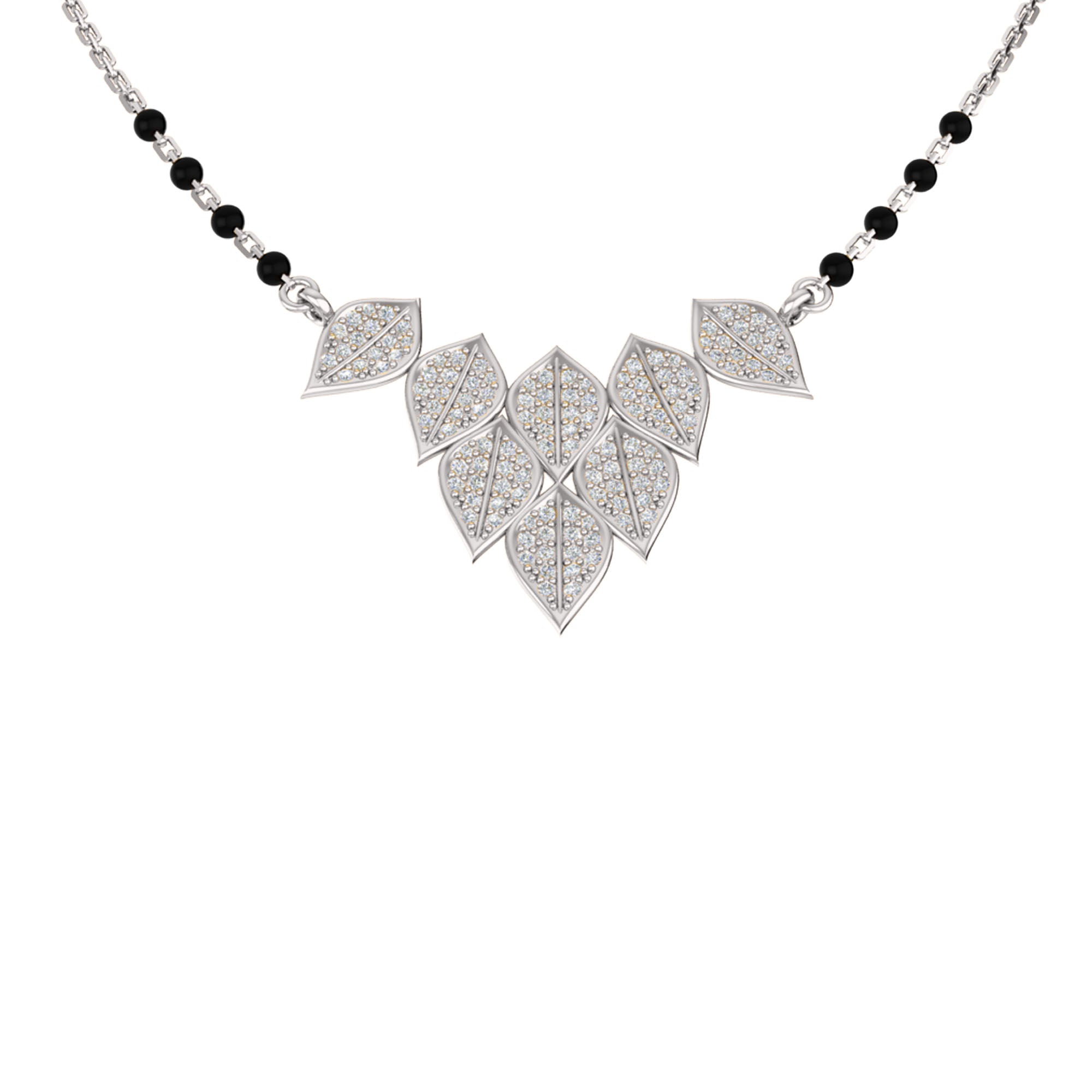 RKC 0.6Ct Moissanite Women Mangalsutra 925 Silver 14k Yellow gold Plated Product Weight 4.50gm Height 21.00mm