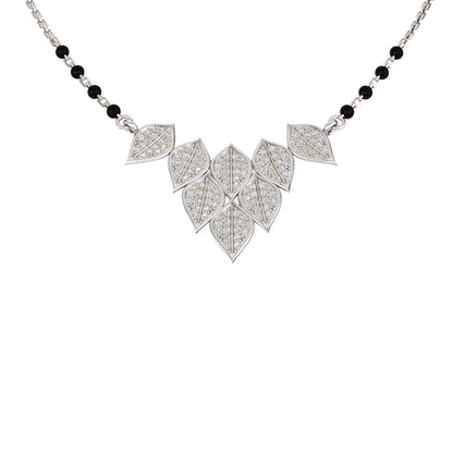 RKC 0.6Ct Moissanite Women Mangalsutra 925 Silver 14k Yellow gold Plated Product Weight 4.50gm Height 21.00mm