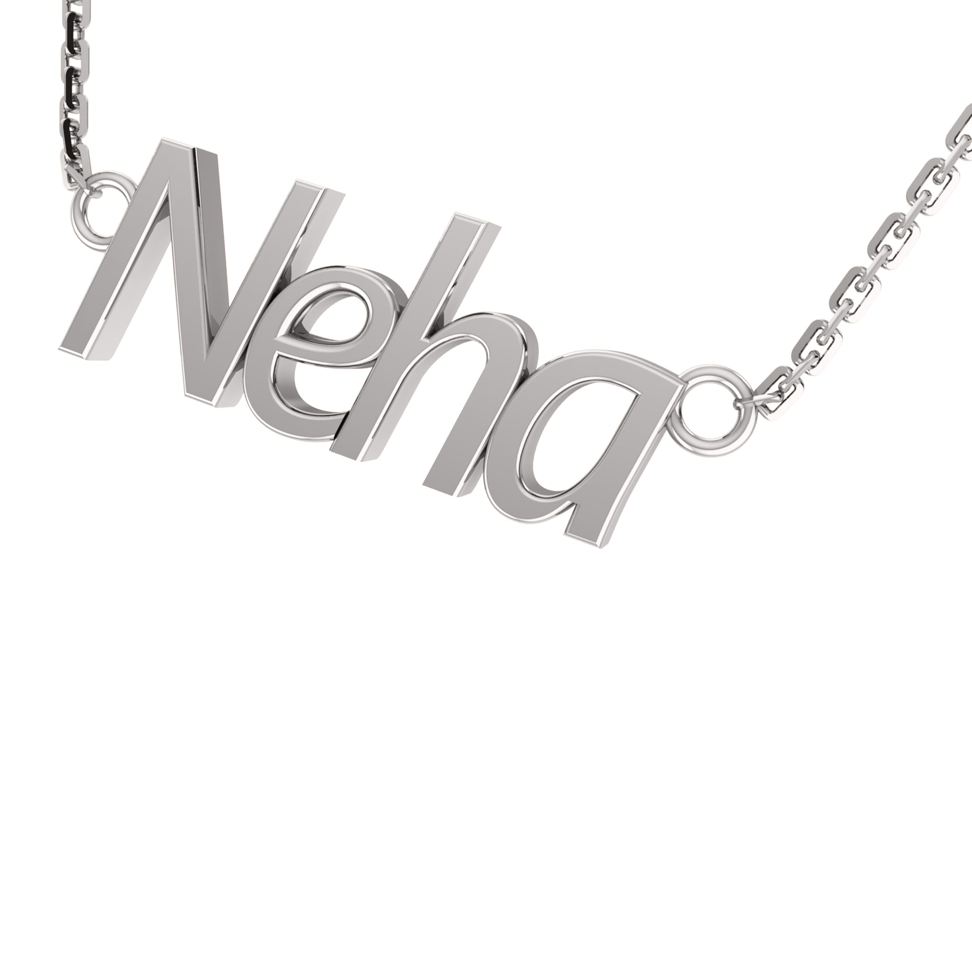 RKC Namensanhänger-Halskette, 925er Silberschmuck, 14 Karat Gelbgold plattiert, Produktgewicht: 3,80 GM, Höhe: 9,50 mm