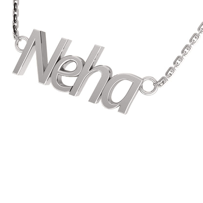 RKC Namensanhänger-Halskette, 925er Silberschmuck, 14 Karat Gelbgold plattiert, Produktgewicht: 3,80 GM, Höhe: 9,50 mm