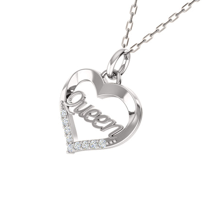 Ciondolo a forma di cuore in moissanite da 0,22 ct, gioielli in argento 925, placcato in oro rosa 14 carati, peso 4,80 g, altezza 25,20 mm