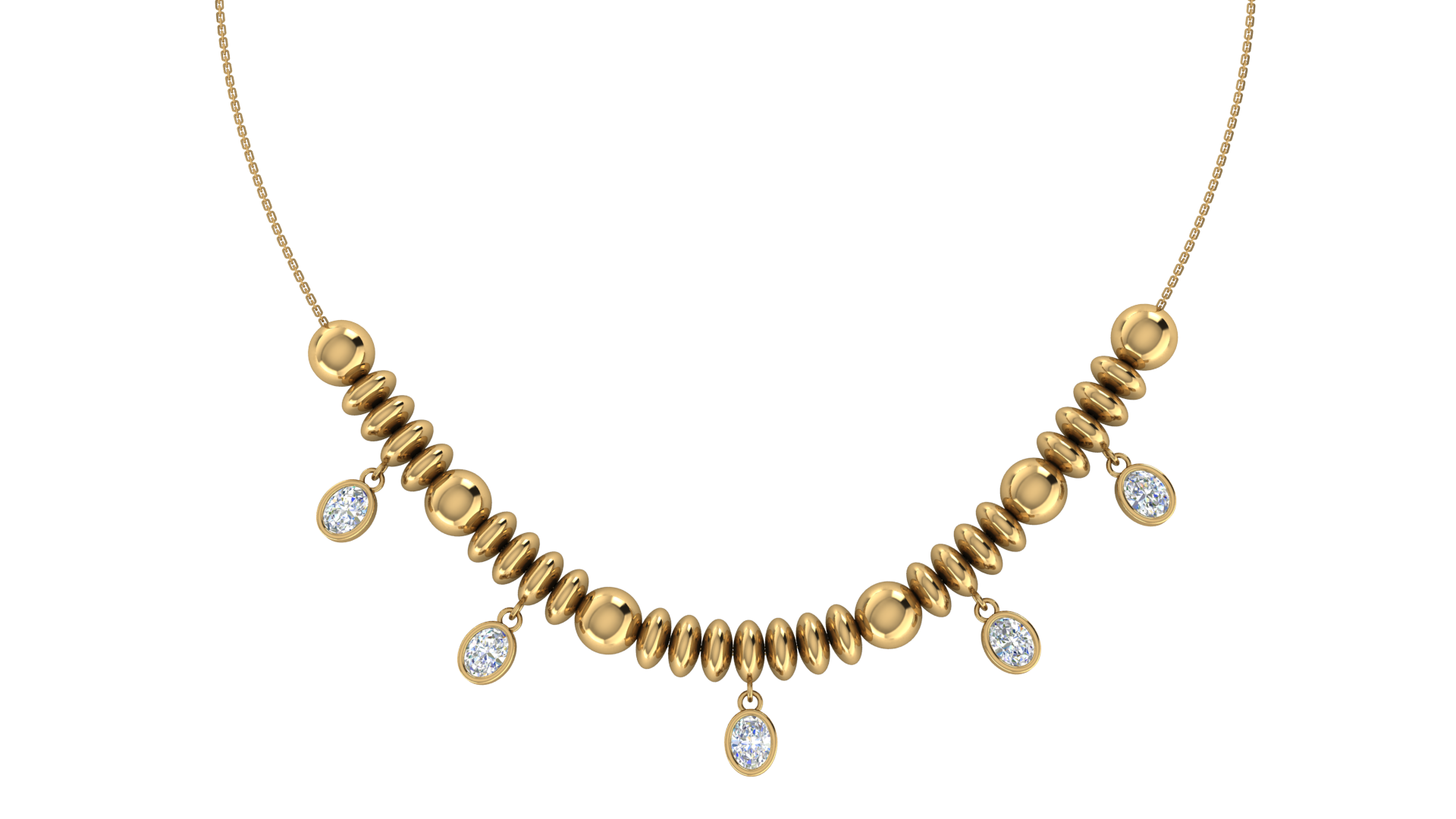 Collana affascinante con moissanite in carati RKC da 10 ct, argento 925, placcato in oro rosa 14k, peso del prodotto 7,00 GM