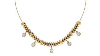 Collana affascinante con moissanite in carati RKC da 10 ct, argento 925, placcato in oro rosa 14k, peso del prodotto 7,00 GM