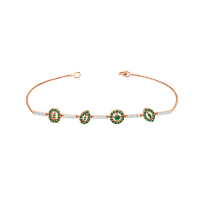 RKC Damenarmband aus 925er-Sterlingsilber, 1,16 Karat, 14 Karat Weißgold vergoldet, Gewicht 5,20 g, Höhe 81,30 mm