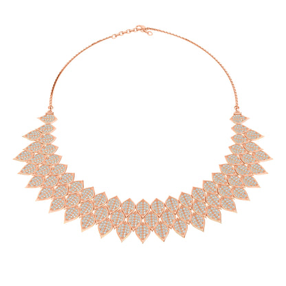 RKC 16.9 ct Moissanite Charming Necklace 925 Silver 14k Rose gold Plated Product Weight 39.00 gm
