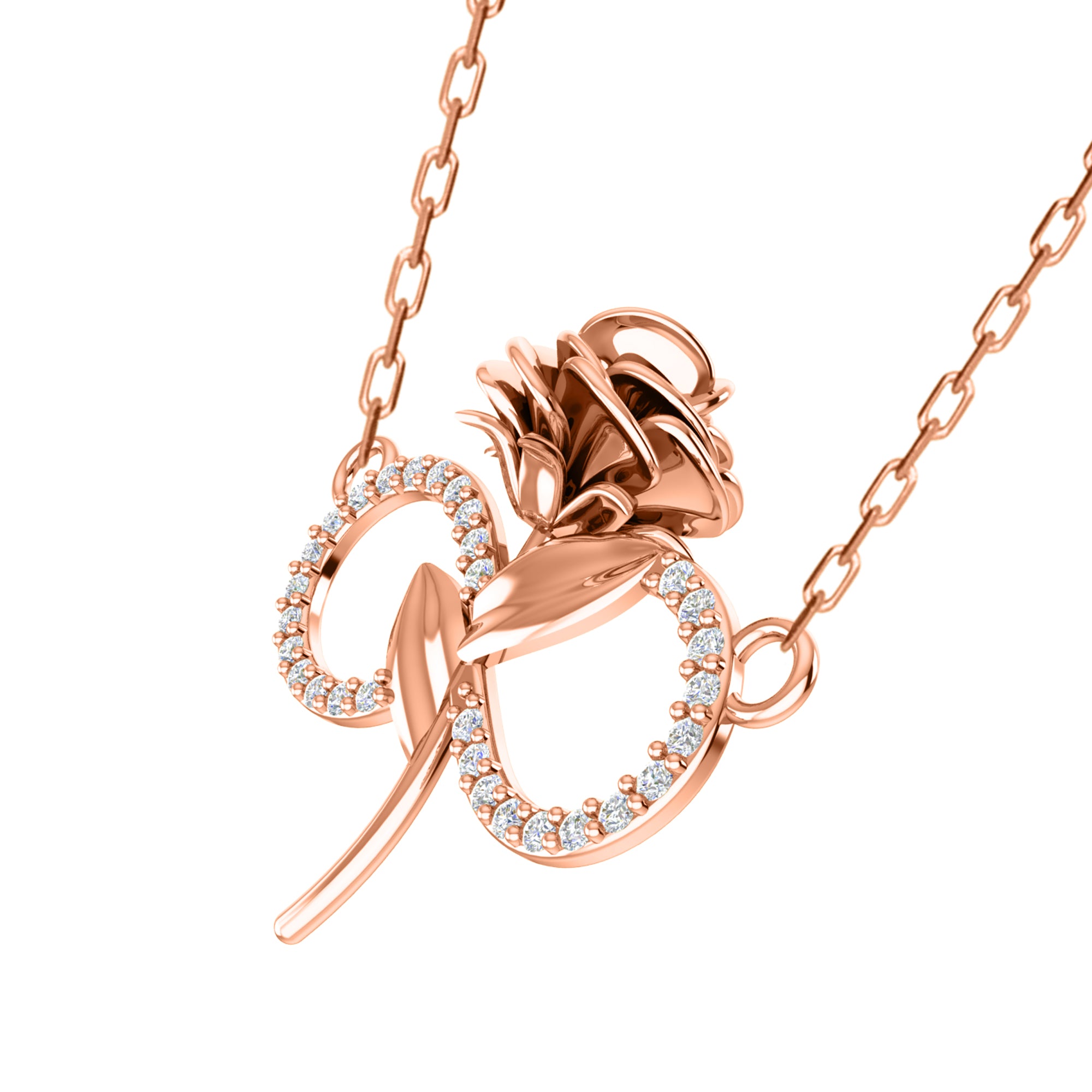 RKC 0,27 Karat Moissanit-Blumenanhänger, 925er Silberschmuck, 14 Karat Gelbgold vergoldet, Gewicht 4,60 g, Höhe 23,00 mm