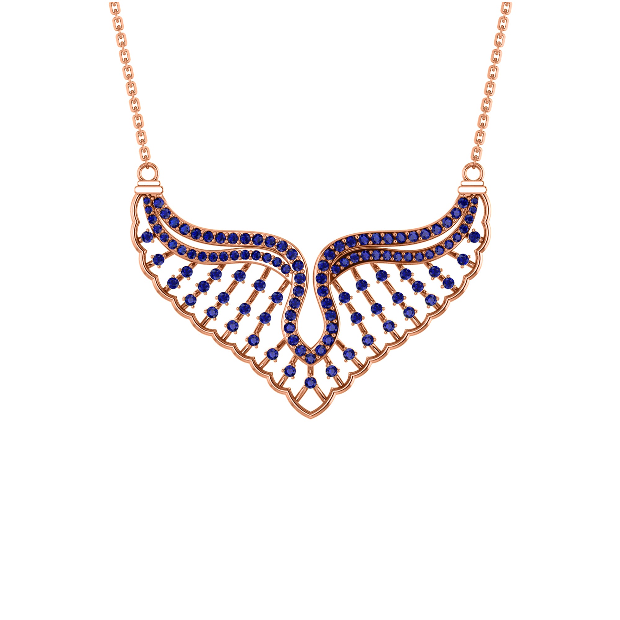 RKC 1,52 CT Moissanit Charmante Halskette 925 Silber 14k Roségold vergoldet Produktgewicht 8,00 GM Höhe 30,00 MM