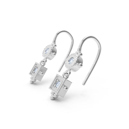 RKC Damen-Ohrring aus 925er-Sterlingsilber, 14 Karat Gelb, Produktgewicht: 4,20 GM, Höhe: 25,00 mm