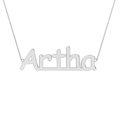 RKC Initial Customized Name Pendant 14k Yellow Gold Plated 925 Silver