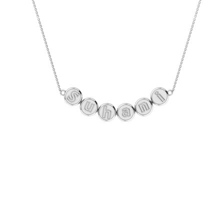 RKC Suhani Name Journey Pendant Necklace 14k Yellow Gold Plated Silver gift For Special One