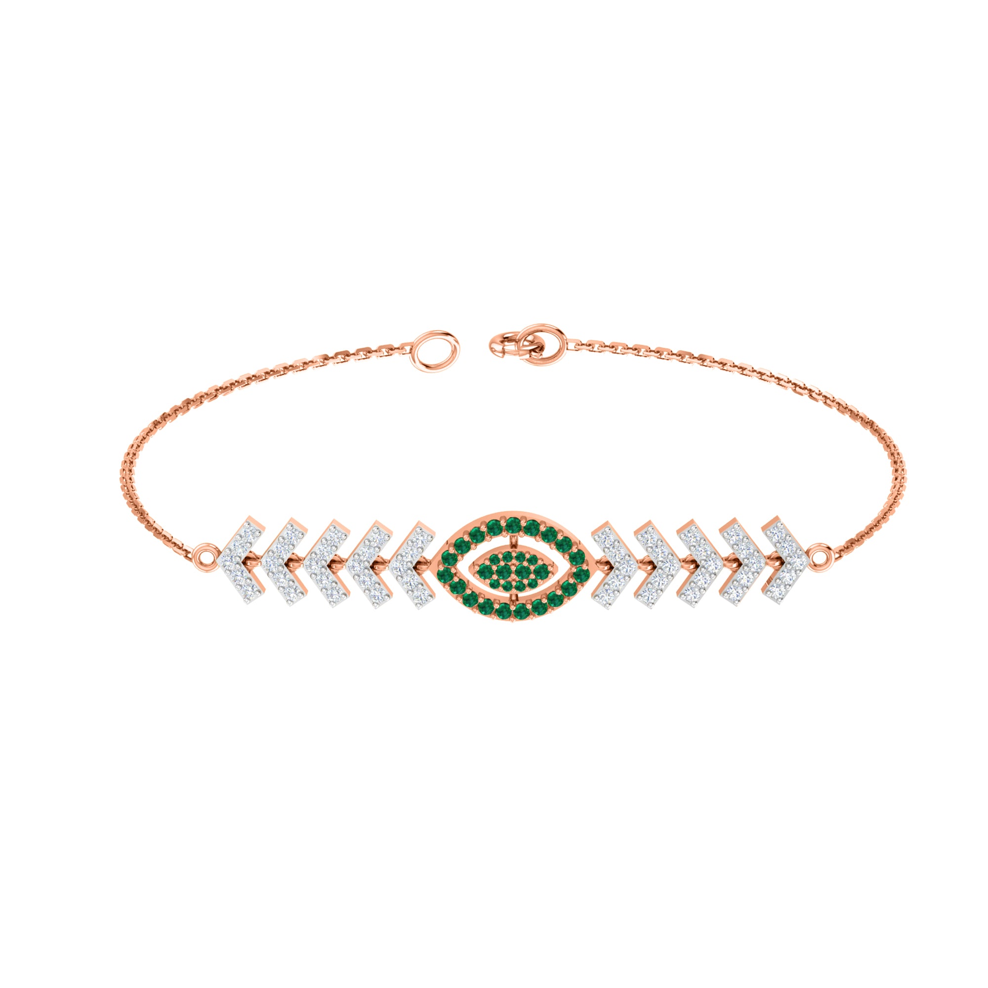 Pietra preziosa RKC in argento sterling 925 da 1,1 CT per bracciale da donna Placcato in oro giallo 14 carati Peso 6,00 GM