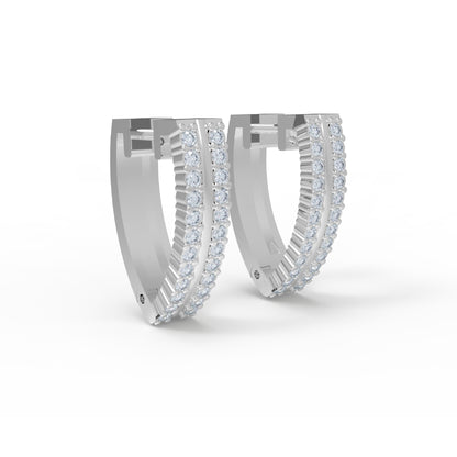 Orecchino da donna a cerchio a clip in argento sterling RKC 925 14k giallo sopra Peso del prodotto 4,00 GM Altezza 15,50 MM