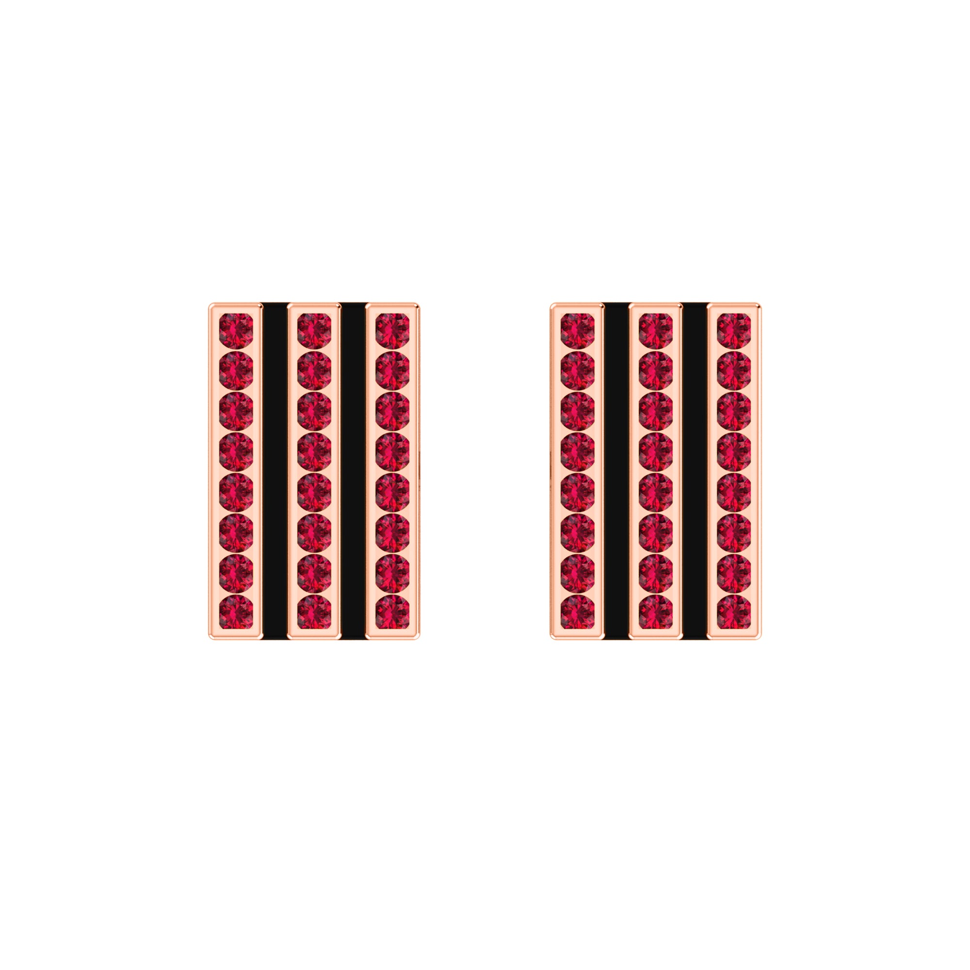 RKC-Moissanit-Manschettenknöpfe und Brosche aus 925er-Sterlingsilber, 14-karätig rosévergoldet, Produktgewicht: 3,20 g
