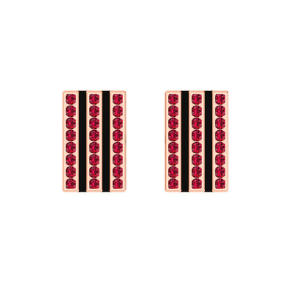 RKC-Moissanit-Manschettenknöpfe und Brosche aus 925er-Sterlingsilber, 14-karätig rosévergoldet, Produktgewicht: 3,20 g