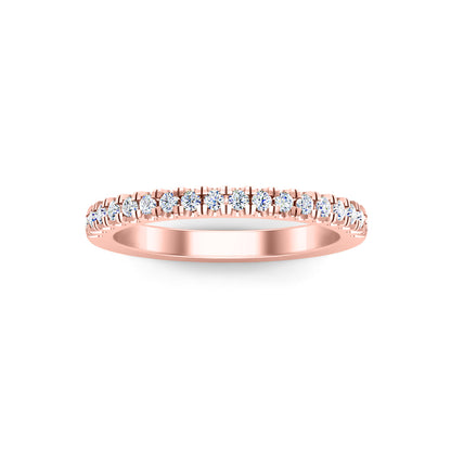 RKC Moissanit Rundschliff Half Eternity Bandring 925 Silber
